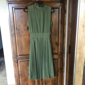 Nanette Lepore Solid Pleated Dress